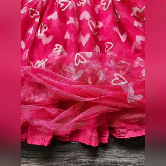 Isaac Mizrahi Golden Heart Patterned Tulle Dress - Picture 2 of 5